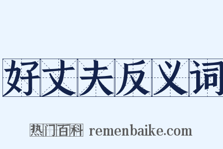 好丈夫反义词是什么意思的图片